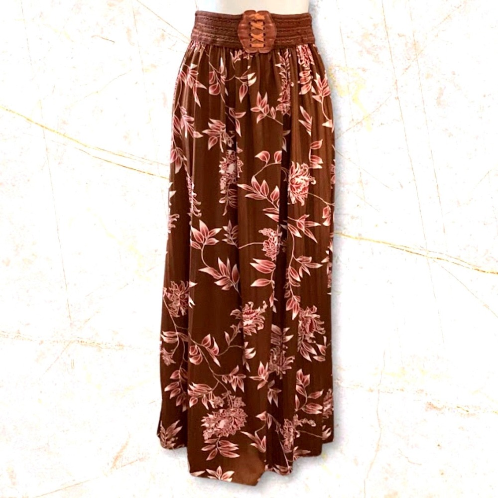 Jon & Anna Skirt Maxi Women's Large in Floral Stretch Waist Prairie Boho Western - Picture 2 of 8
